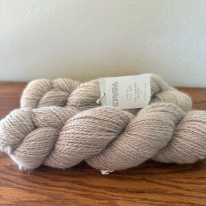 2 Soft Beige Yarn Skeins